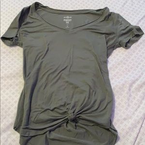 So brand green short sleeve with knot